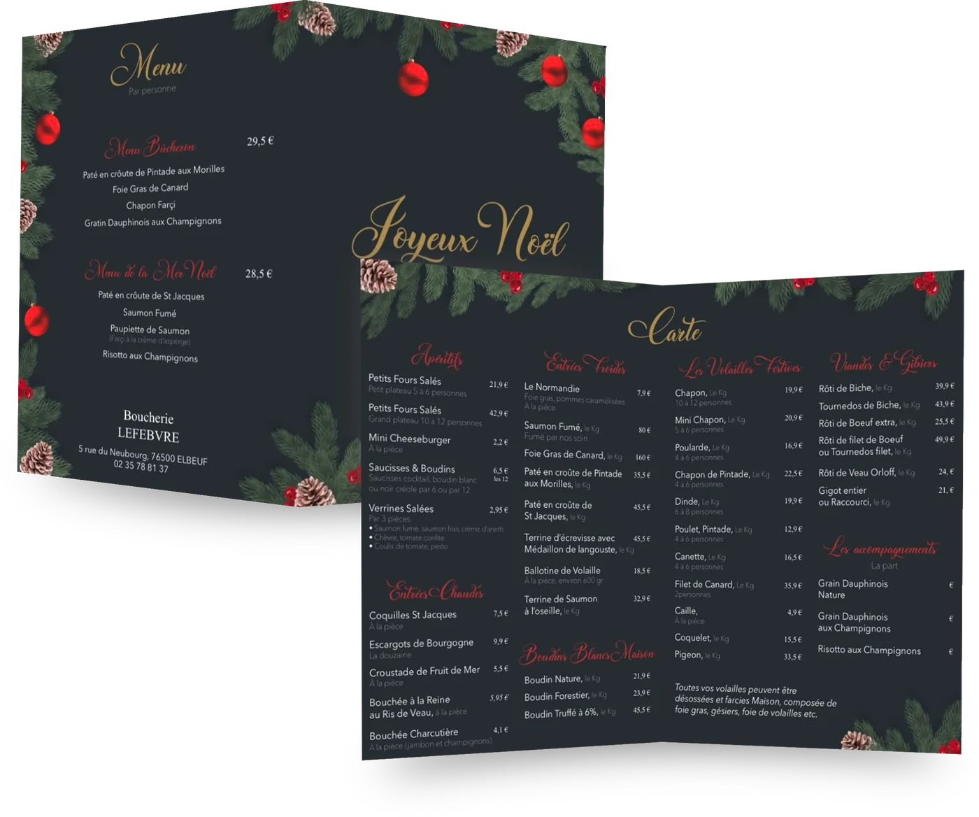 Mockup du flyer Boucherie Lefebvre