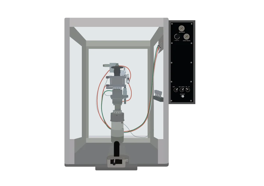 Illustration de la machine de sertissage réalisée à partir de la photographie